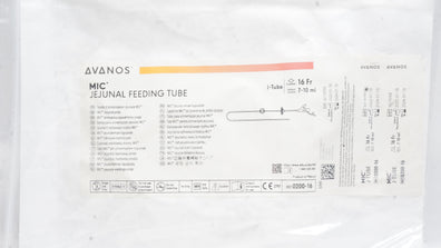 Avanos 0200-16 MIC Jejunal Feeding Tube J-Tube 16Fr x 7-10 ml (x)