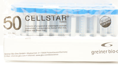 Greiner Bio-One 188 261 Cellstar Tubes Graduated, Sterile 15ml (x) - Pack of 50