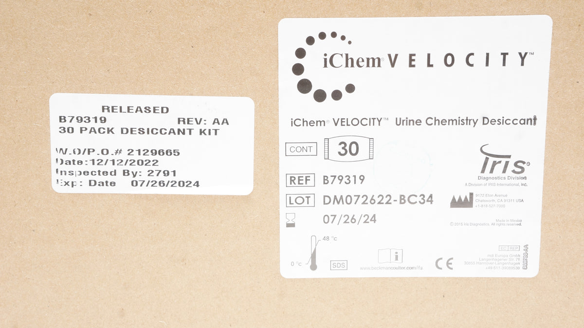 Tris B79319 iChem Velocity Urine Chemistry Desiccant (x) Box of 30