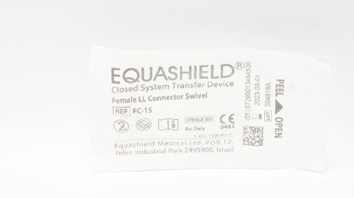 Equashield FC1S Closed System Transfer Device Female LL Connector Swi