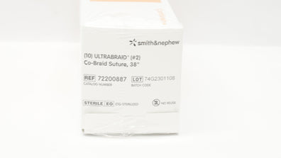 Smith&Nephew 72200887 ULTRABRAID #2 Co-Braid Suture, 38inch - Box of 10