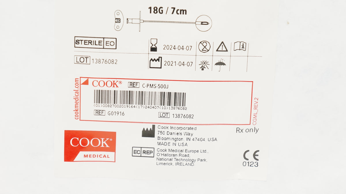 Cook Medical G01916 Central Venous Cath. Set 5.0Fr x 15cm (x) Imedicsales