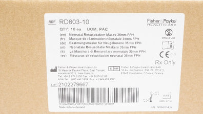 Fisher&Paykel RD803-10 Neonatal Resuscitation Masks 35mm FPH - Box of 10