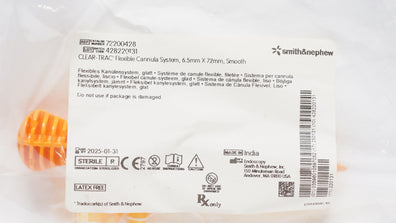 Smith&Nephew 72200428 Clear Trac Flexible Cannula Sustem 6.5mm x 72mm Smooth (x)