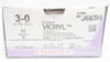 Ethicon J663H 3-0 VICRYL, CT-1, Straight Reverse Cutting, 27inch - Box of 35