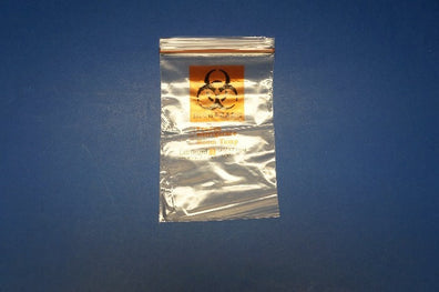 Minigrip Bag Specimen Plas Polyethylene Biohazard Marked 6 x 9