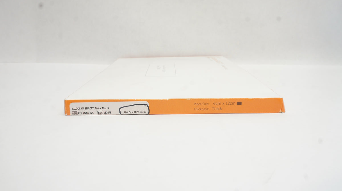 Allergan 152048 Alloderm Select Regenerative Tissue Matrix Thick 4cm x