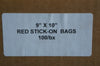 Biohazard Red Stick-On Bags 9