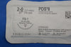 Ethicon Z443 2-0 PDS II, FS-1 24mm 3/8c Reverse Cutting, Clear Monofilament, 27