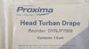 Medline DYNJP7009 Proxima Head Turban Drape 27"" x 40""