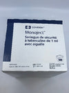 Covidien 8881511201 Monoject 1mL Tuberculin Safety Syringe W/ Ndle ~ Box  of 100