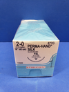 Ethicon 677G 2-0 PERMA-HAND SILK, FSL, 30mm 3/8c Reverse Cutting, 18in. (x) ~ Box  of 12