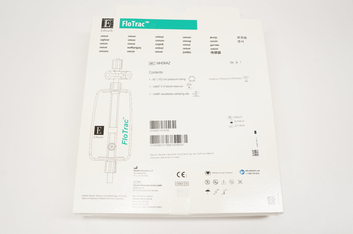 Edwards Lifesciences MHD6AZ FloTrac Sensor with VAMP System (x ...