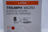 Medline MSG2380 TRIUMPH Micro Surgical G l o v e s, Size 8 (x) - Box of 50