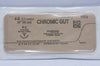 Ethicon 1654 4-0 CHROMIC GUT, P-3, 13mm 3/8 Reverse Cutting, 18inch