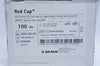 Braun R2000B Red Cap Dual Function Luer Lock Plug - Box of 100