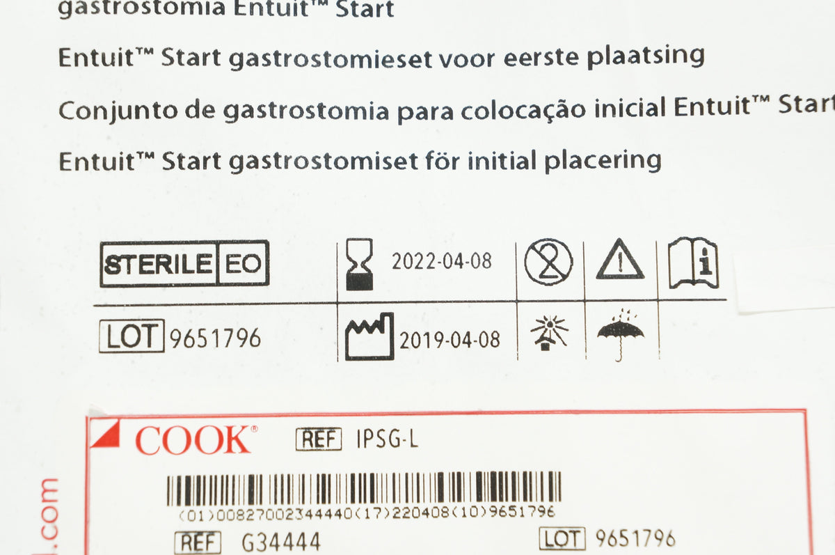 Cook Medical G34444 Entuit Start Initial Placement Gastrostomy Set ...