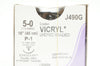 Ethicon J490G 5-0 VICRYL P-1 11mm 3/8c Reverse Cutting 18 inch - Box of 12