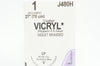 Ethicon J480H 1 Vicryl CP 40mm 1/2c Reverse Cutting, 27inch - Box of 36