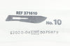 Bard-Parker 371610 Aspen Scalper No.10, Stainless Steel Surgical Blade (x)