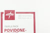 Medline MDS093902 Triple Pack 10% Povidone-Iodine Swabsticks  - Packet of 3