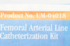 Arrow UM-04018 Femoral Arterial Line Cath. Kit  18Ga x 16 cm x 0.025 inch