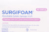 Ethicon 1972 SURGIFOAM Absorbable Gelatin Sponge, USP 12-7, 2cm x 6cm (x)