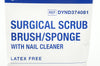 Medline DYND374081 Surgical Scrub Brush/Sponge With Nail Cleaner (x) - Box of 30