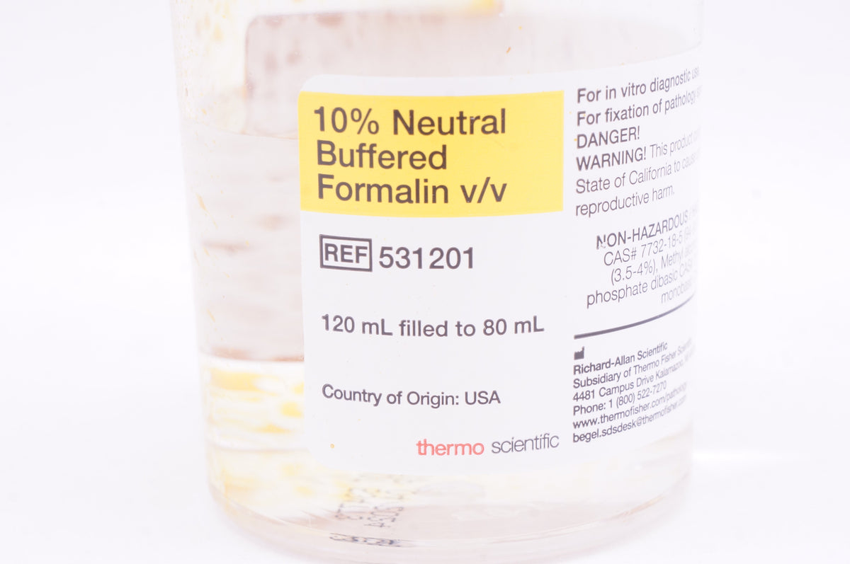 Thermo Scientific 531201 10% Neutral Buffered Formalin v/v 120 ml fill ...