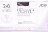 Ethicon J839D 2-0 VICRYL CT-1 36mm 1/2c Taper 18 inch - Box of 12