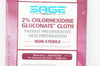 Sage 9707 2% Chlorhexidine Gluconate Cloth 7.5 inch x 7.5 inch (x)