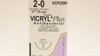 Ethicon VCP259H 2-0 Coated Vicryl Plus Stre CT-1 36mm 1/2c, 27 inch - Box of 30