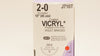 Ethicon J710T 2-0 Coated Vicryl Stre OS-6 36mm 1/2c 18inch (x) - Box of 28
