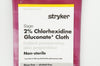 Stryker 9705 Chlorhexidine Gluconate Cloth 7.5inch x 7.5inch - Pack of 2