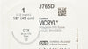 Ethicon J765D 1 Coated VICRYL Stre CTX, 48mm 1/2c Taper, 18inch