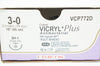 Ethicon VCP772D 3-0 Coated VICRYL Plus SH-1 22mm 1/2c Taper, 18inch  - Box of 12