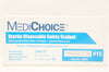 MediChoice 55615 Sterile Disposable Safety Scalpel #15 - Box of 10