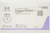 Ethicon J602 2-0 Coated VICRYL Polyglactin 910 UR-6 26mm 5/8c Taper 27inch