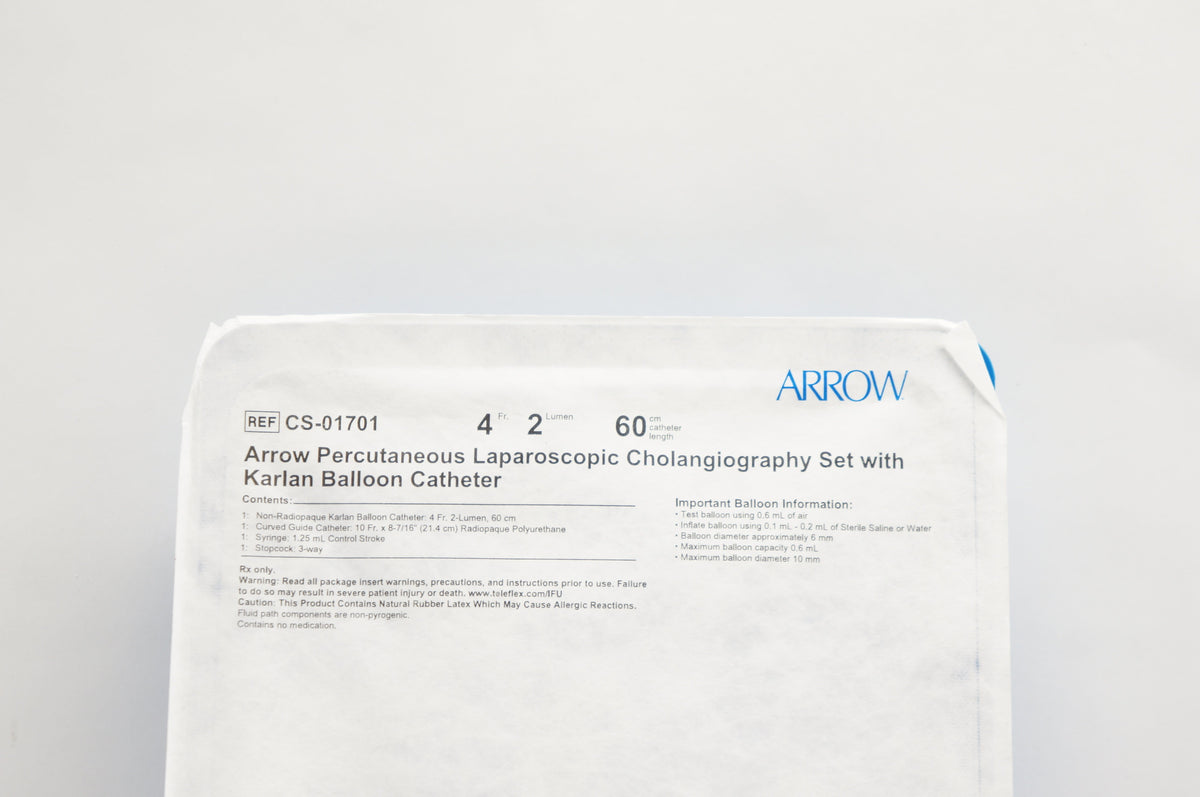 Arrow CS-01701 Laparoscopic Cholangiography Set Karlan Balloon Cath.4F ...