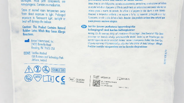 Arrow CS-01701 Percutaneous Laparoscopic Cholangiography Set Karlan Ba ...