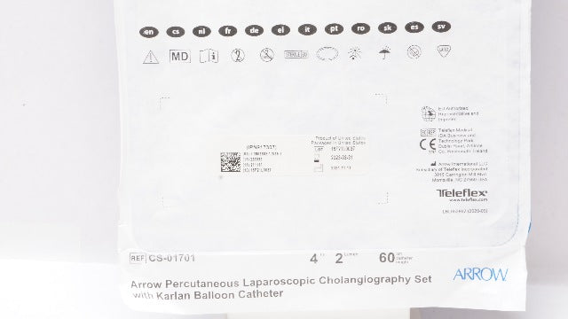 Arrow CS-01701 Percutaneous Laparoscopic Cholangiography Set 4Fr x 60c ...