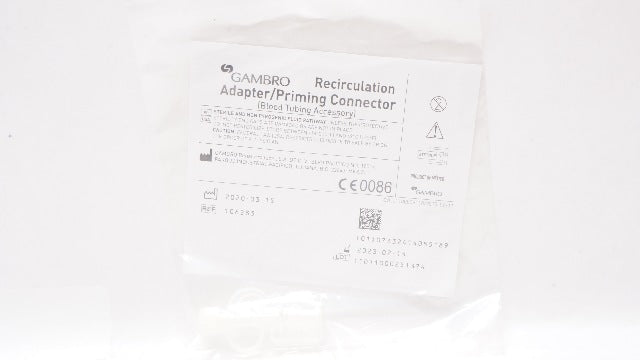 Gambro 106283 Recirculation Adapter/Priming Connector,Blood Tubing Acc ...