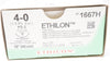 Ethicon 1667H 4-0 ETHILON PS-2 19mm 3/8c 18inch - Box of 31