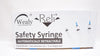 Wealy Medical SS3ML23G101 Reli Safety Syringe 23G x 1inch - Box of 100
