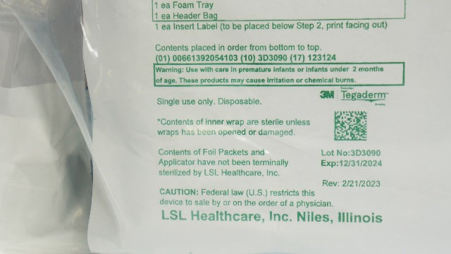 LSL Healthcare 2757CP CVC/PICC Dressing Change Kit w/Tegaderm 1657 CHG ...