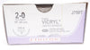 Ethicon J750T 2-0 Coated Vicryl Undyed Braided OS-6 36mm 1/2c 18in. - Box of 24