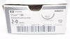 Covidien VLOCL0315, 2-0 V-Loc 180 Green, GS-21 1/2c 37mm Taper, 12inch -Box of 8