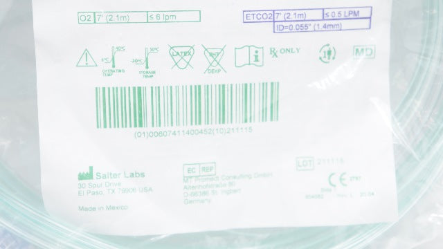 Salter Labs 4703-7-7 Pediatric EtCO2/O2 Nasal Divided Cannula – Imedicsales