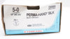 Ethicon D8986 5-0 Perma-Hand Silk, RB-1, 17mm 1/2c Taper, 18in - Box of 9