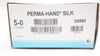 Ethicon D8986 5-0 Perma-Hand Silk, RB-1, 17mm 1/2c Taper, 18in - Box of 9